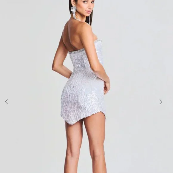 Retrofete Kelly Feather Sequin Dress Size M - Picture 3 of 11